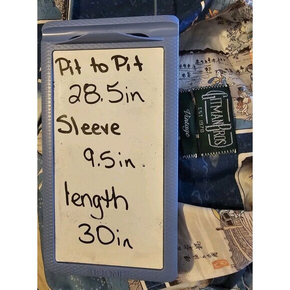 Gitman Bros Vintage Postcard Camp Blue Men Size XXL Made in USA - Picture 7 of 16